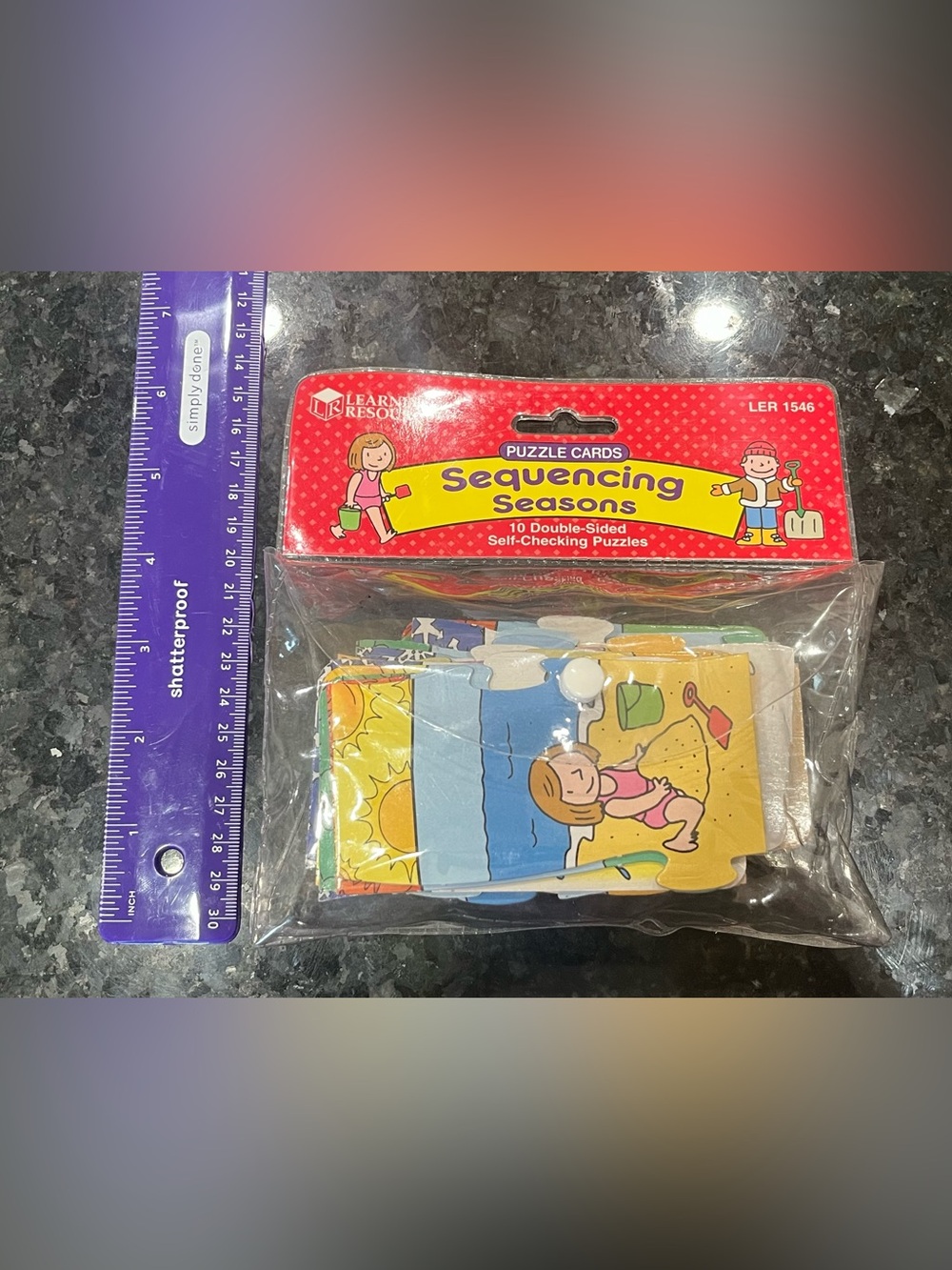 Learning Resources Sequencing Seasons Puzzle Cards - Red Packaging
